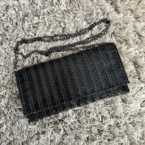 AQUA Megan Crystal Beaded Clutch